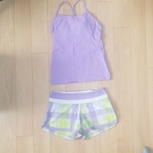 Lululemon shorts and tank
